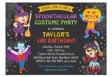 Children S Halloween Party Invitations Halloween Birthday Invitation Costume Party Kids Card