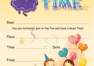 Childrens Birthday Party Invitation Templates 17 Kids Party Invitation Designs Templates Psd Ai