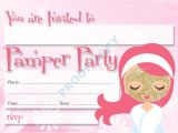 Childrens Pamper Party Invitations 22 Pamper Party Pack Of 10 Kids Children Birthday Party