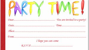 Childrens Party Invites Templates Uk Free Birthday Party Invites for Kids Free Printable