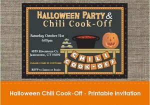 Chili Cook Off Party Invitation Halloween Chili Cook F Invitation Diy Printable