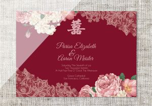 Chinese Wedding Invitation Template Free Download Diy Printable Editable Chinese Wedding Invitation Card
