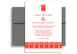Chinese Wedding Invitation Template Word asian Chinese Design Printable Wedding Invitation 5×7 In