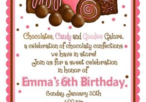 Chocolate Party Invitations Free Chocolate theme Invitations for A Birthday Party Drevio