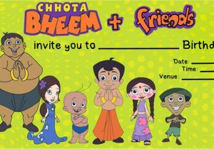 Chota Bheem theme Birthday Party Invitations Home Spun Around Friday Fun Time A Super Easy Chota