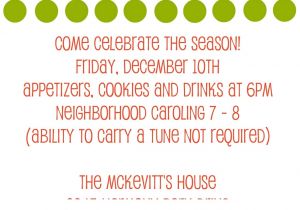 Christmas Caroling Party Invitations Christmas Caroling Party
