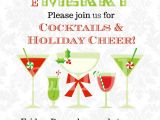 Christmas Cocktail Party Invitation Template Christmas Cocktails Invitation You Print Holiday Party