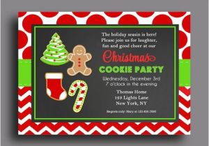 Christmas Cookie Decorating Party Invitations Free Christmas Cookie Invitation Printable or Printed with Free