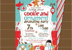 Christmas Cookie Decorating Party Invitations Free Holiday Cookie and ornament Decorating Party Invitation