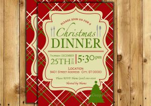 Christmas Eve Dinner Party Invitations Christmas Dinner Invite Christmas Dinner Invitation Christmas