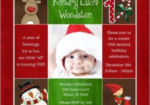 Christmas First Birthday Party Invitations Christmas Party Invitations Reindeer Birthday