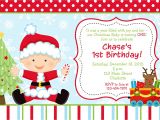 Christmas First Birthday Party Invitations First Birthday Christmas Party Invitation Christmas