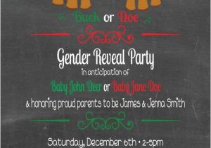 Christmas Gender Reveal Party Invitations Chalkboard Christmas Gender Reveal Party Invitation Baby