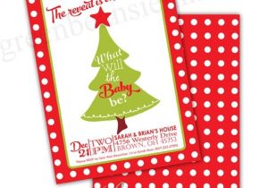Christmas Gender Reveal Party Invitations Christmas Baby Gender Reveal Party Invitation Printing
