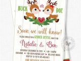 Christmas Gender Reveal Party Invitations Christmas Gender Reveal Invitation Deer Gender Reveal