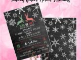 Christmas Gender Reveal Party Invitations Holiday themed Gender Reveal Party Invitations