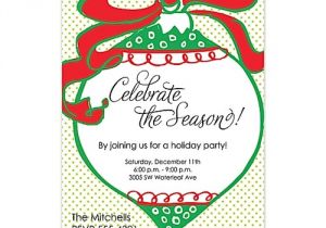 Christmas House Party Invitation Wording ornament Exchange Christmas Party Invitations