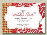 Christmas Lunch Party Invitation Wording Christmas Holiday Invitation Luncheon Open House by