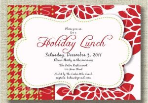 Christmas Lunch Party Invitation Wording Christmas Holiday Invitation Luncheon Open House by