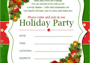 Christmas Party formal Invitation Template Christmas Invitation Template and Wording Ideas