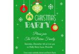 Christmas Party Invitation Cards Design ornaments Snowflakes Christmas Party Invitation