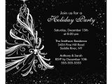Christmas Party Invitation Template Black and White Black White Christmas Holiday Party Invitation Zazzle