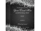 Christmas Party Invitation Template Black and White Elegant Sparkle Sparkling Template Party Card