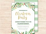 Christmas Party Invitation Template Download Holly Wreath Printable Christmas Party Invitation Template