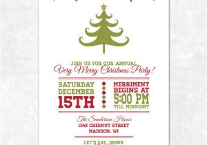 Christmas Party Invitation Template Online Items Similar to Printable Christmas Invitation Holiday