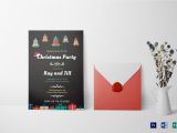 Christmas Party Invitation Template Publisher Chalkboard Christmas Invitation Card Design Template In
