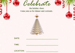 Christmas Party Invitation Template Word Christmas Invitation Template and Wording Ideas