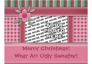 Christmas Party Invitations Design Your Own Create Your Own Ugly Sweater Christmas Party 4 25×5 5