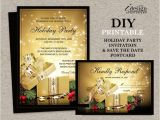 Christmas Party Invitations with Rsvp Cards Christmas Holiday Party Invitation with Rsvp Card