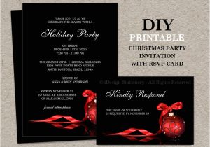 Christmas Party Invitations with Rsvp Cards Christmas Invitations with Rsvp Cards Printable Holiday