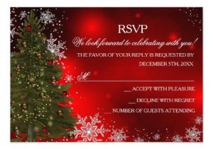 Christmas Party Invitations with Rsvp Cards Festive Sparkle Xmas Tree Christmas Party Rsvp 3 5" X 5