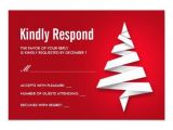 Christmas Party Invitations with Rsvp Cards Holiday Party Rsvp Template with Christmas Tree 3 5×5
