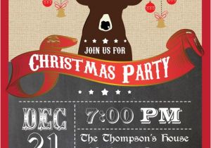 Christmas Party Invite Template Uk Printable Vintage Christmas Party by thepaperwingcreation