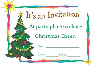 Christmas Party Invite Template Word Printable Christmas Party Invitation Template