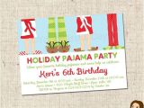 Christmas Pj Party Invitation Printable Holiday Pajama Party Invitations by