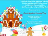 Christmas Poems for Invitation to A Party Gingerbread Decorating Christmas Holiday Party Invitation