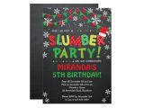 Christmas Slumber Party Invitations Christmas Slumber Party Invitation Zazzle