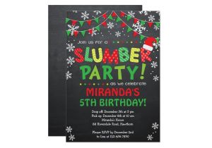 Christmas Slumber Party Invitations Christmas Slumber Party Invitation Zazzle