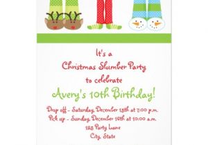 Christmas Slumber Party Invitations Holiday Slumber Party Invitation Zazzle
