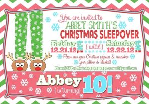 Christmas Slumber Party Invitations Pin by Helena Spak On K 39 S Bday Pinterest