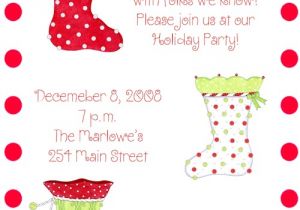 Christmas sock Exchange Party Invitation Christmas Stockings Party Invitations