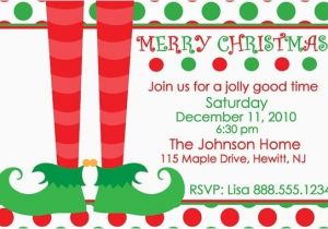 Christmas sock Exchange Party Invitation Items Similar to Elf Christmas Party Invitation