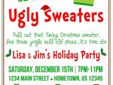 Christmas Sweater Party Invitation Template Ugly Christmas Sweater Invitations Happy Holidays