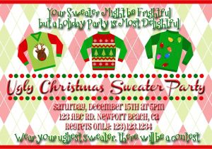 Christmas Sweater Party Invitation Template Ugly Christmas Sweater Party Flyer Invitation Templates