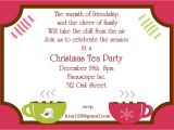 Christmas Tea Party Invitation Wording Christmas Tea Party Invitations 2017