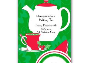 Christmas Tea Party Invitation Wording Christmas Tea Time Invitations Paperstyle